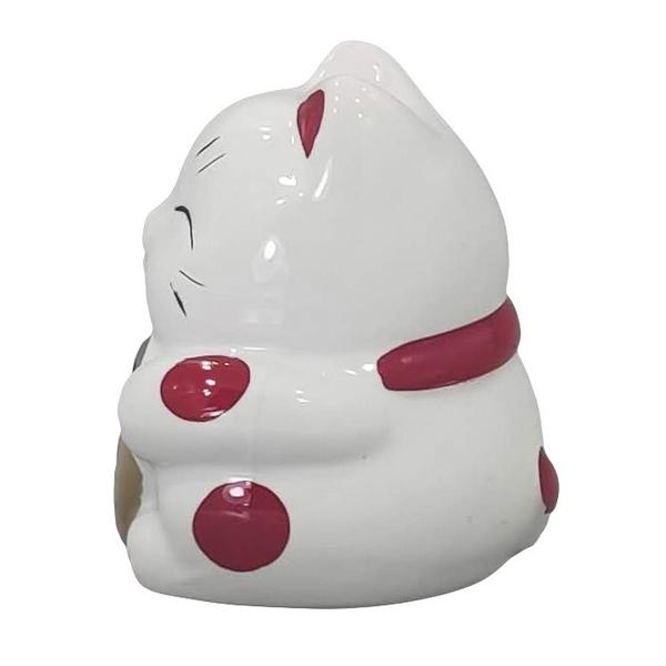 Imagem de Gato da Sorte Porcelana Decorativa Maneki Neko Boa Fortuna 901