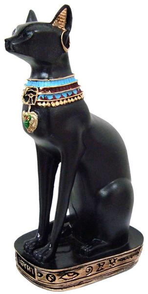 Imagem de Gato Egipcio Bastet Sentado (Deus Da Fertilidade) Preto