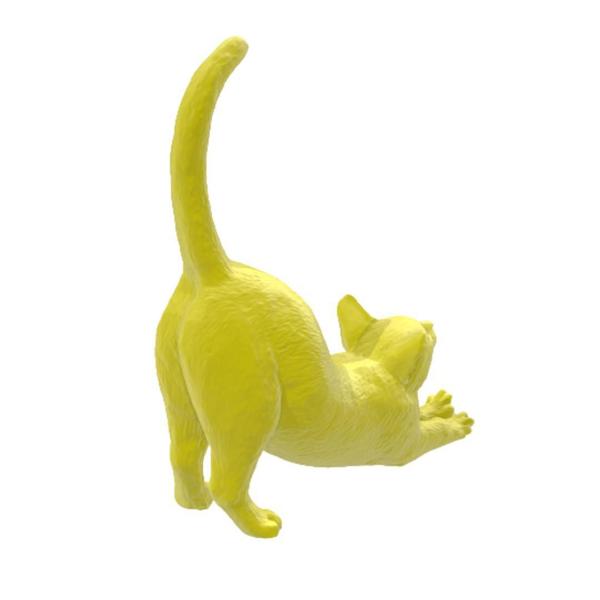 Imagem de Gato Se Espreguiçando Pet Decoração 3D ul