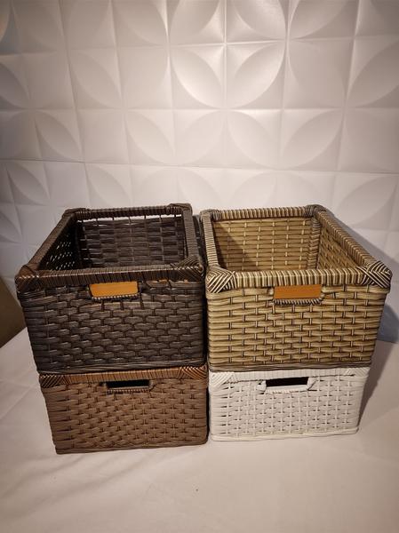 gaveta caixa organizadora sem tampa porta objetos para closet banheiros fibra sintético 25x29x15 - baeart minas artesanatos Imagem de gaveta caixa organizadora sem tampa porta objetos para closet banheiros fibra sintético 25x29x15