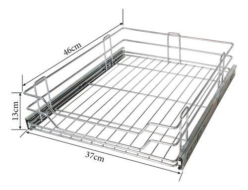 Imagem de Gaveta Fruteira 370mm Aramada Cromada Para Módulo 40cm