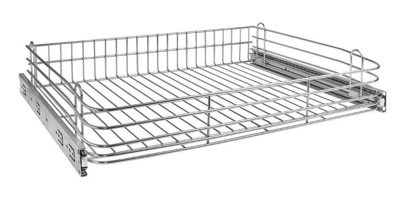 Gaveta Fruteira Deslizante Cromada 670x125x465mm Mód 700mm - GTB Imagem de Gaveta Fruteira Deslizante Cromada 670x125x465mm Mód 700mm