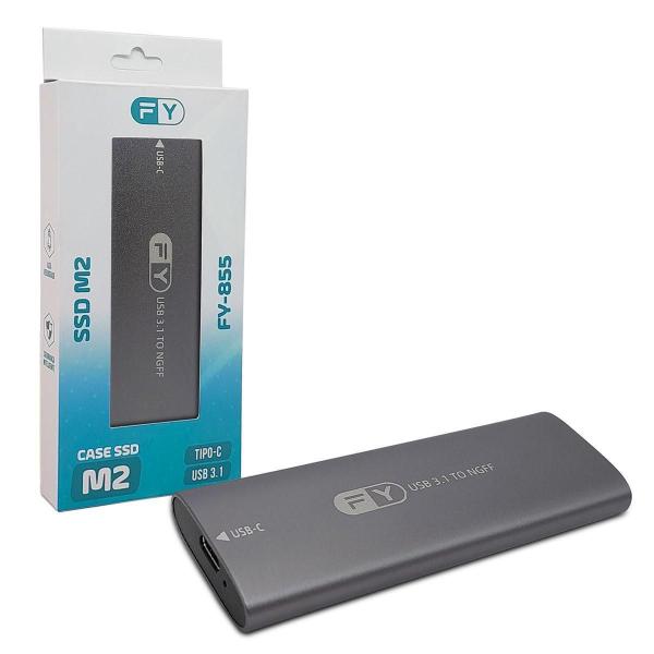 Imagem de Gaveta Ssd Ngff M.2 Gv Brasil, Usb 3.1, Tipo C, Prata