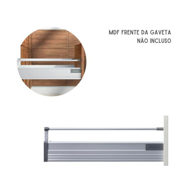 Imagem de Gaveta Tandembox Alta 450mm Blum Cinza para nicho de 900mm