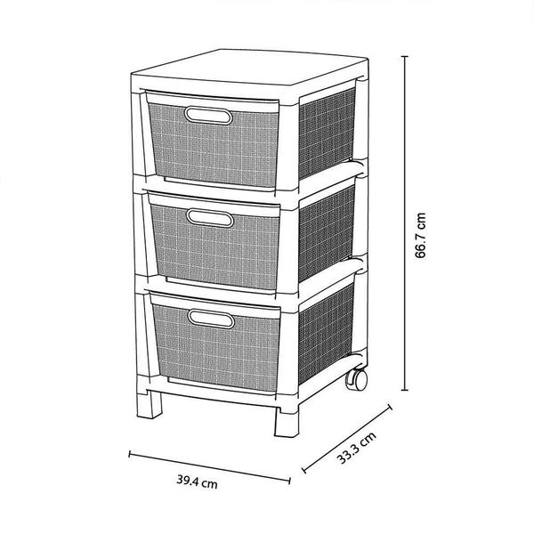Imagem de Gaveteiro Com Rodinha 3 Gavetas Fique Mocca Rimax