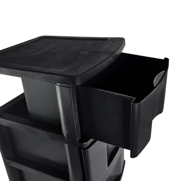 Gaveteiro de Chão com 3 Gavetas Preto - São Bernardo Imagem de Gaveteiro de Chão com 3 Gavetas Preto