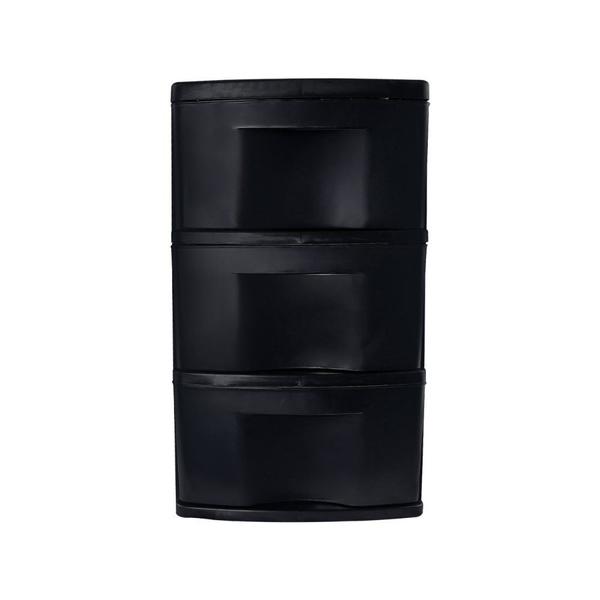 Gaveteiro de Chão com 3 Gavetas Preto - São Bernardo Imagem de Gaveteiro de Chão com 3 Gavetas Preto