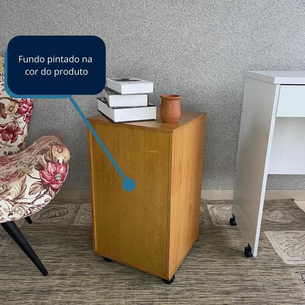 Imagem de Gaveteiro Organizador com 4 Gavetas para Escritório com Rodinhas Movlar - Mod.0701 