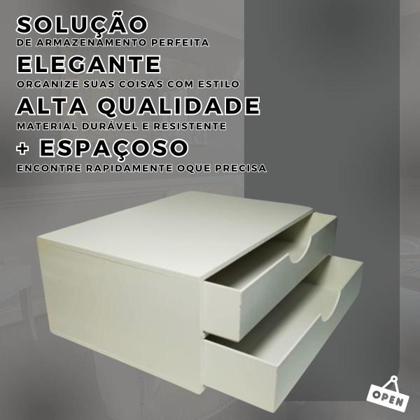 Imagem de Gaveteiro Organizador Para Escritório Com 2 Gavetas Multiuso