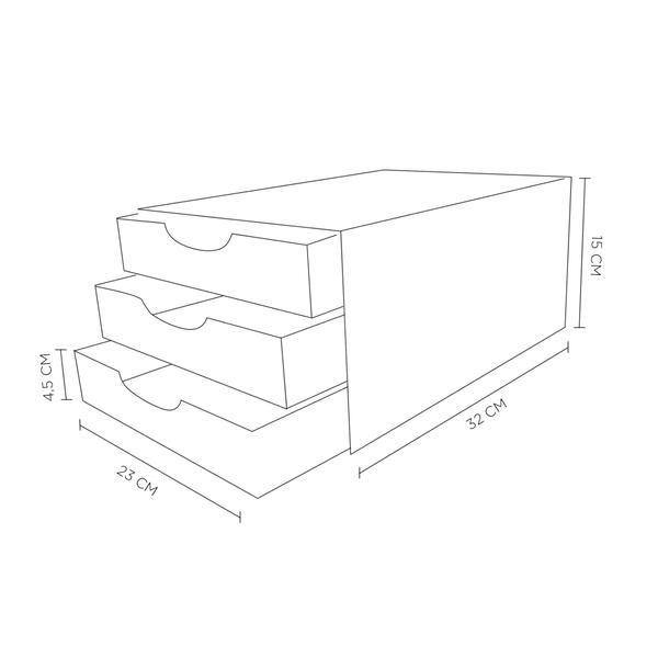 Imagem de Gaveteiro Papel A4 Organizado Papel Escritório Porta Documento