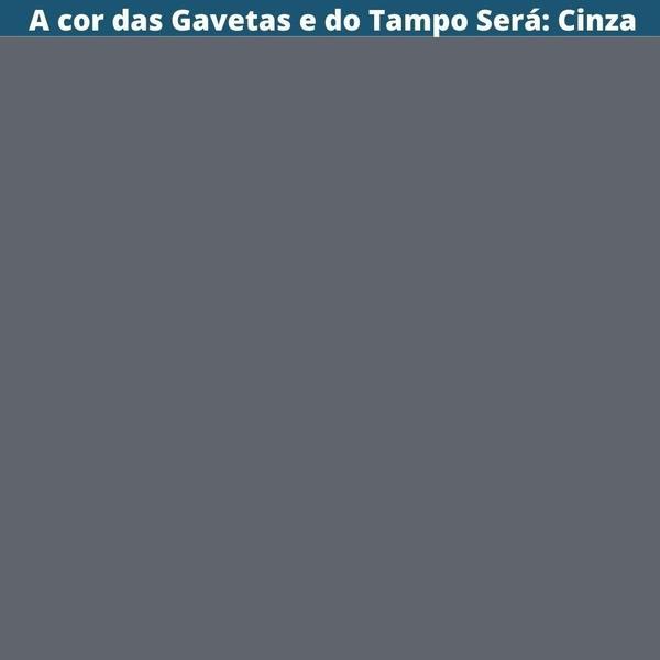 Imagem de Gaveteiro Volante 3 Gavetas com Chaves PE25 em MDP Cinza e Preto