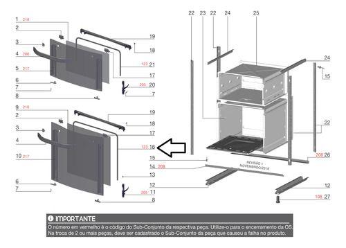 Imagem de Gaxeta Borracha Grande Fogão Electrolux 56stb 56stx 67405048