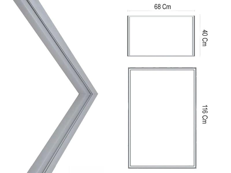 Imagem de Gaxeta Borracha Para Bosch Ksv44 Ksv47 Duplex Refrigerador Porta E Freezer 68x56 68x116