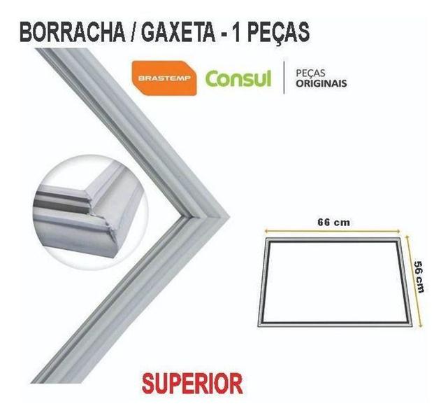 Imagem de Gaxeta borracha Superior Brastemp e Consul W10223009 66 cm x 56 cm Original - Brastemp, Consul
