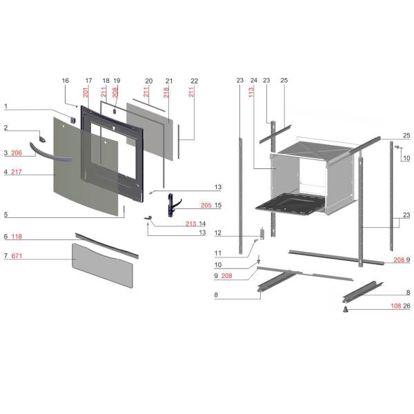 Imagem de Gaxeta Superior Para Vidro Interno Do Fogão Electrolux 56SPB 56SX 56TAX 56SAB - A06851601