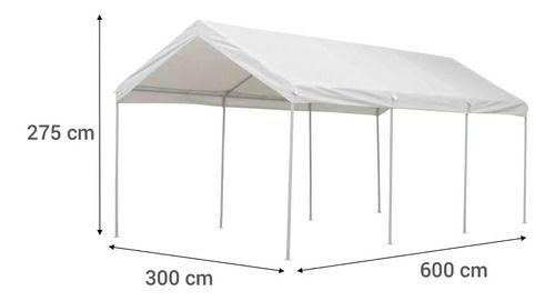 Imagem de Gazebo Retangular Para Carros - Importado - 275x600x300 Cm