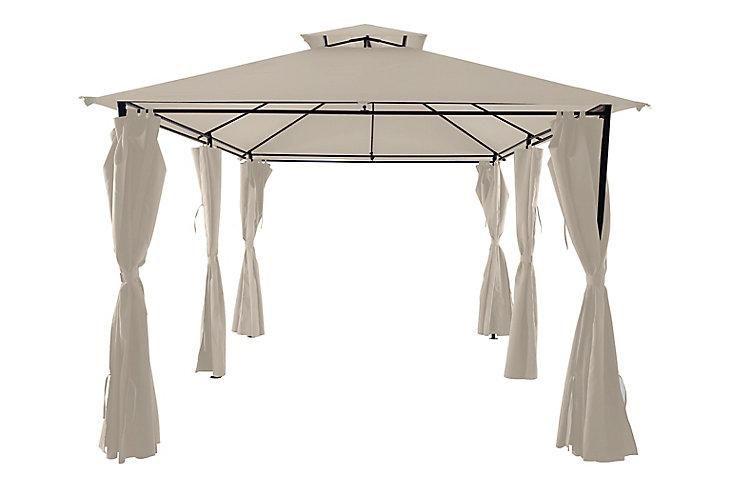 Imagem de Gazebo Romano 270x400x300cm com Cortinas Taupe Just Home Collection