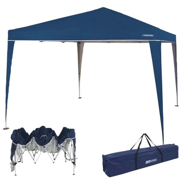 Imagem de Gazebo Tenda Dobravel Trixx 3 X 3m Ntk + 2 Cadeiras de Praia 8 Posicoes  Kit 