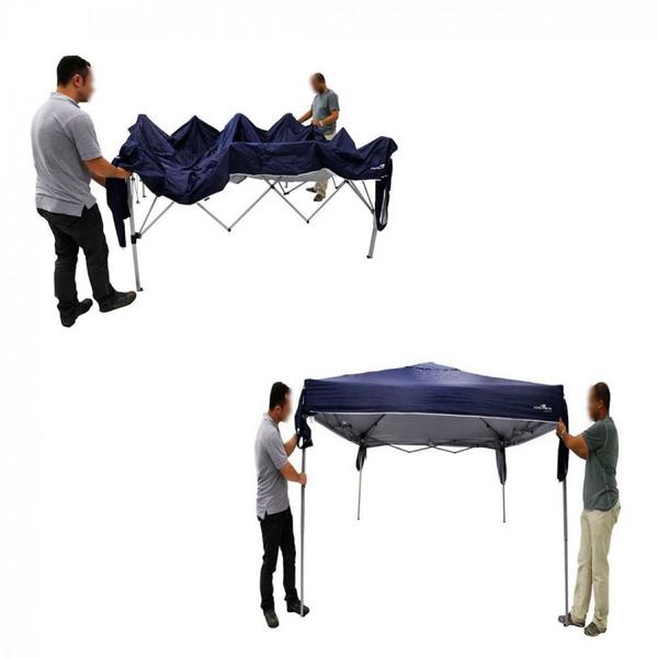 Imagem de Gazebo Tenda Dobravel Trixx 3m X 3m + 2 Paredes Brancas Mor  Kit 