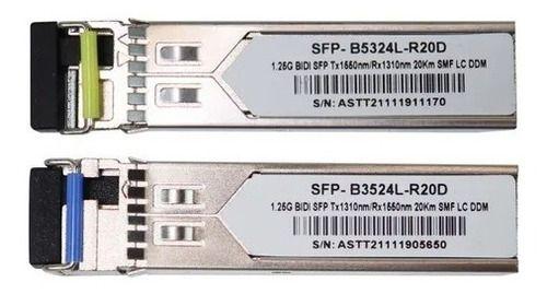 Imagem de Gbic Sfp Lc 20km Modulo Bidirecional Wdm 1550/1310 Sm Par