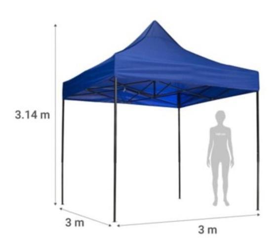 Imagem de Gebo Dobrável Impermeável Tenda Poliéster Metal 3X3 - ul