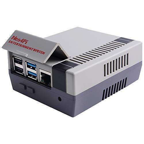 Imagem de GeeekPi Retro Gaming Nes4Pi Case para Raspberry Pi 4 Modelo B, Raspberry Pi 4 Case com Ventilador, Raspberry Pi Cooling Fan Raspberry Pi Dissipadores de Calor para Raspberry Pi 4 Modelo B (Case)