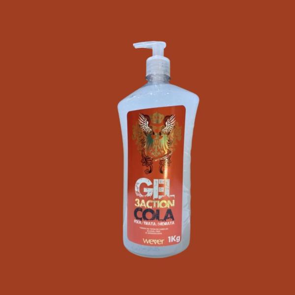 Imagem de Gel 3Action Cola Fixa/Trata/Hidrata 1kg - Wever