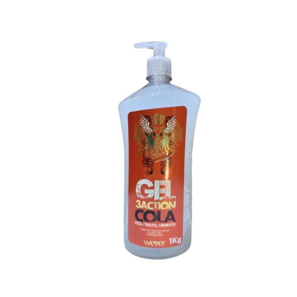 Imagem de Gel 3Action Cola Fixa/Trata/Hidrata 1kg - Wever