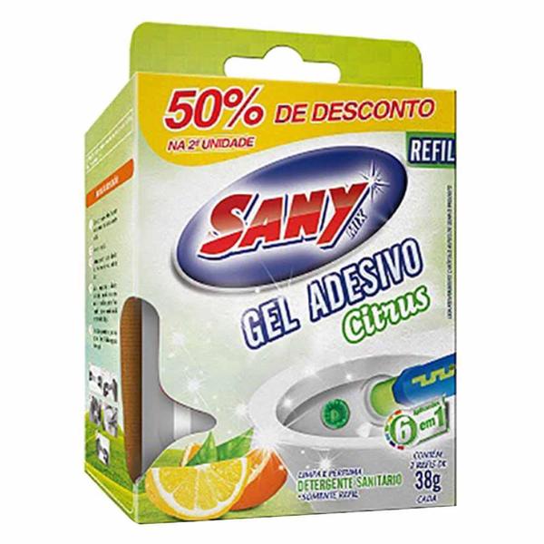 Imagem de Gel adesivo sanitario 38g citrus 6 aplicacoes / un / sany