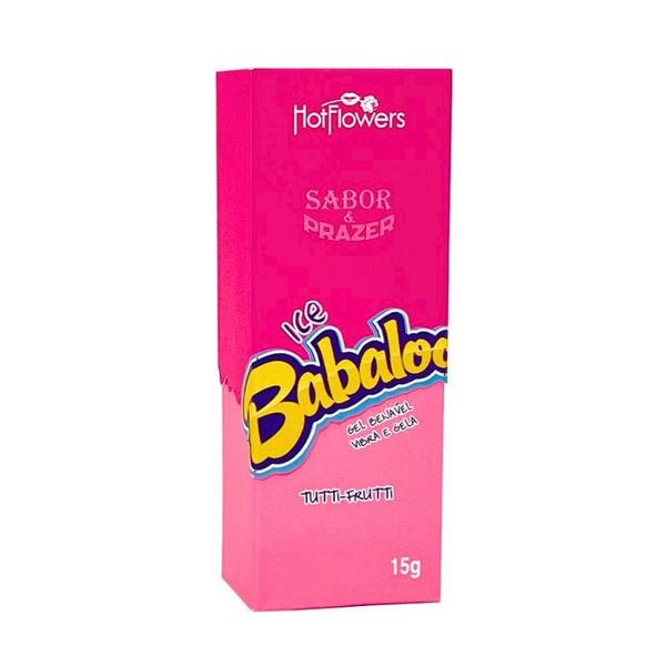 Imagem de Gel Babaloo Ice Beijável Vibra E Gela 15g Hot Flowers Tutti-Frutti