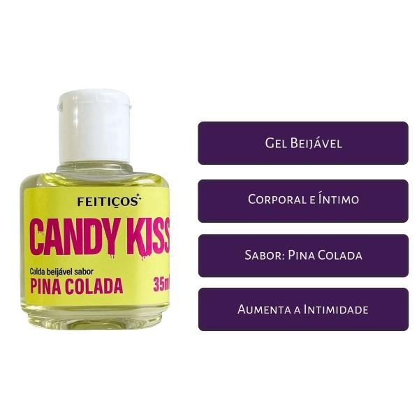 Imagem de Gel Beijavel Massagem Corporal Intimo Candy Kiss Sabor 35ml