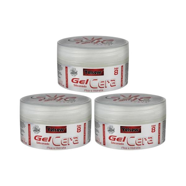 Imagem de Gel Cera Fixador Yelsew 240g - Kit C/ 3un