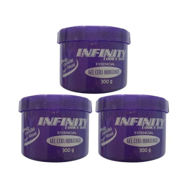 Imagem de Gel Cera Infinity Hidratante 300G - Kit Com 3Un