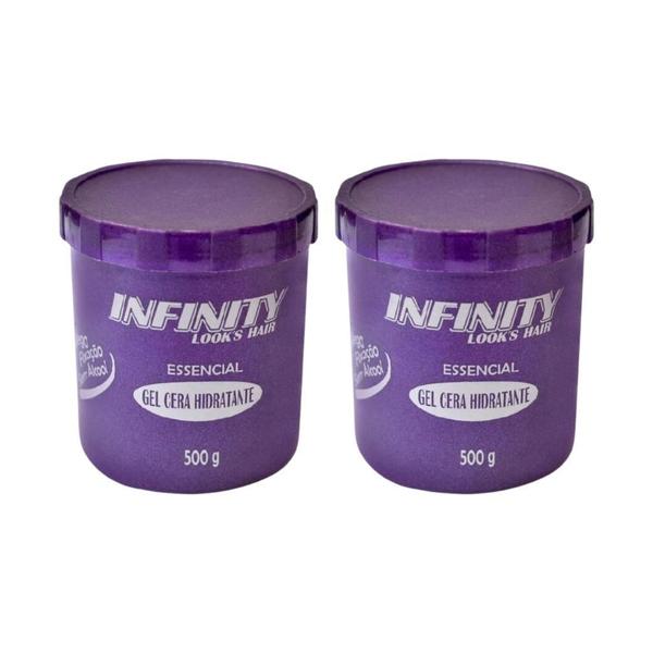 Gel Cera Infinity Hidratante 500G - Kit Com 2Un Imagem de Gel Cera Infinity Hidratante 500G - Kit Com 2Un