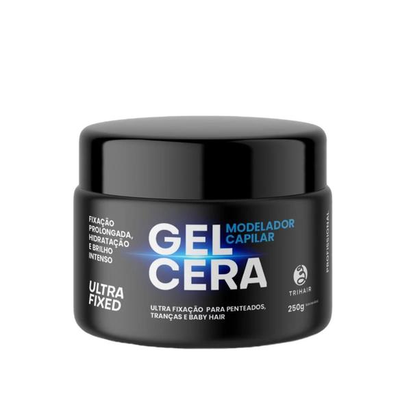 Imagem de Gel Cera Modelador Capilar Ultra Fixação Trihair - 250g 