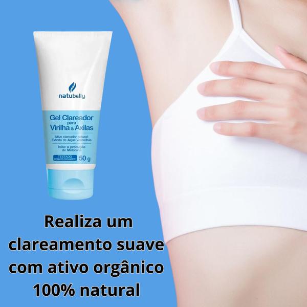 Imagem de Gel Clareador para Virilha e Axilas + Desodorante Íntimo Feminino Permita-se (roxo)