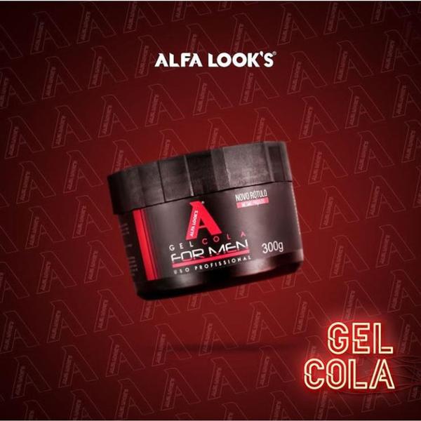 Imagem de Gel Cola Fixador For Men Alfa Looks - Alfa Look'S