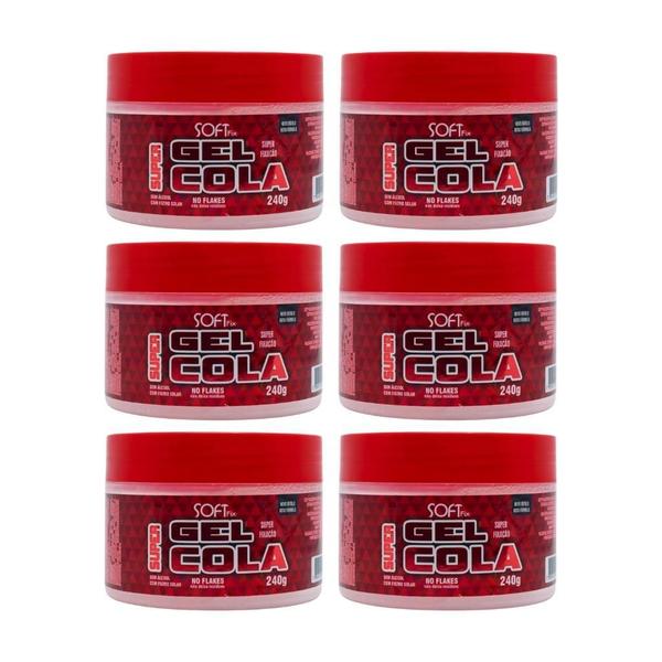 Imagem de Gel Cola Fixador Softfix Super 240G - Kit Com 6Un