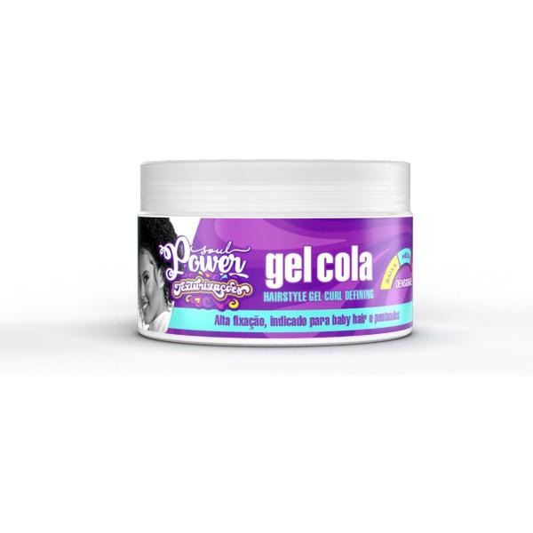 Imagem de Gel Cola Soul Power Texturizações Definição Capilar Alta Fixação Baby Hair Penteados 250g