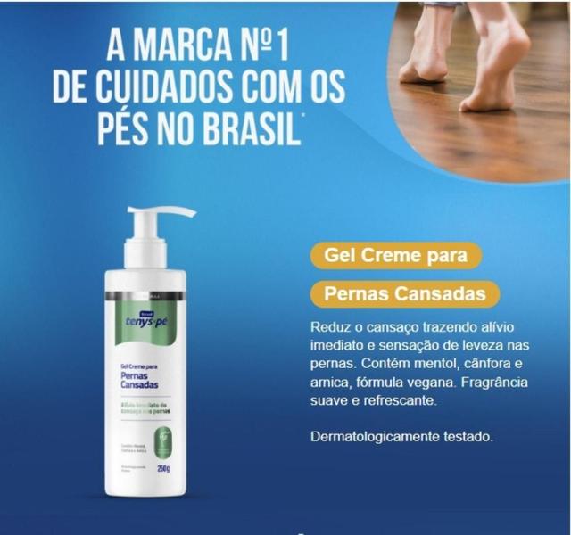 Imagem de Gel Creme Para Dor Nas Pernas Cansadas Tenys Pé 250ml