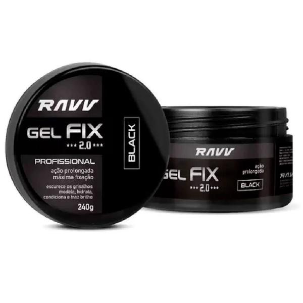 Imagem de Gel Fix 2.0 Ravv Profissional Ação Prolongada Black 240g