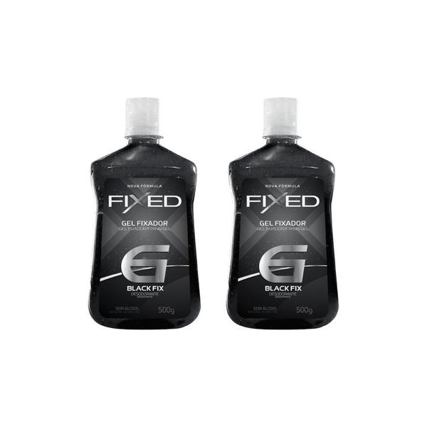 Imagem de Gel Fixador Fixed Black Fixaçao 6 Preto 500G-Kit C/2Un