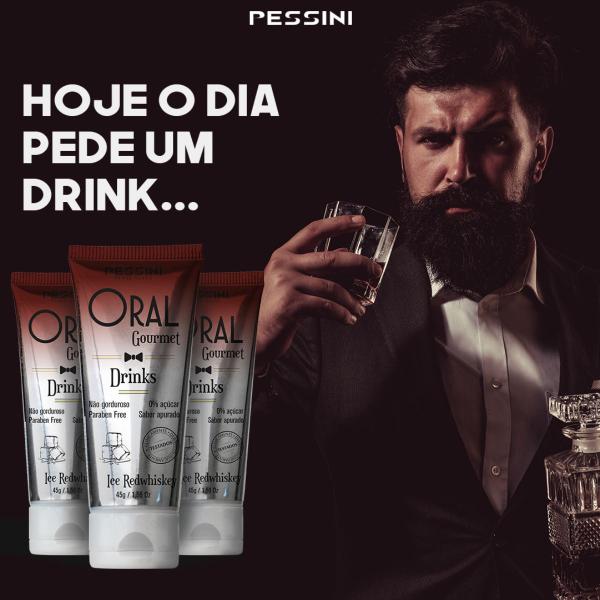 Imagem de Gel Gourmet Beijável Oral Esfria Gela Drinks Redwhiskey 45g