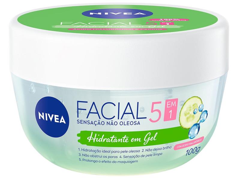 Gel Hidratante Facial Nivea Ácido Hialurônico e Pepino 100g Gel Hidratante Facial Nivea Ácido Hialurônico e Pepino 100g