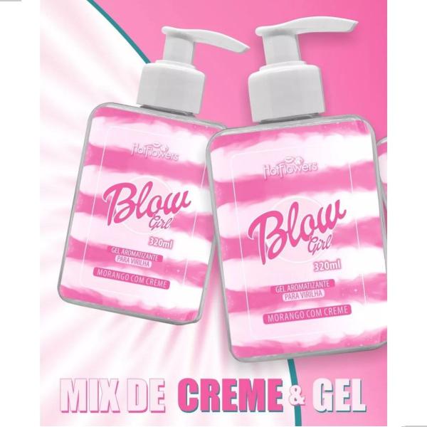 Imagem de Gel Hidratante Íntimo Comestivel Blow Girl Morango Com Creme Pélvico