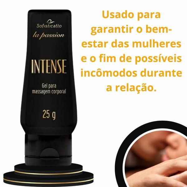 Imagem de Gel Intense Para Massagem Corporal + 2 Óleo de Massagem Beijável Sensação Vanilla