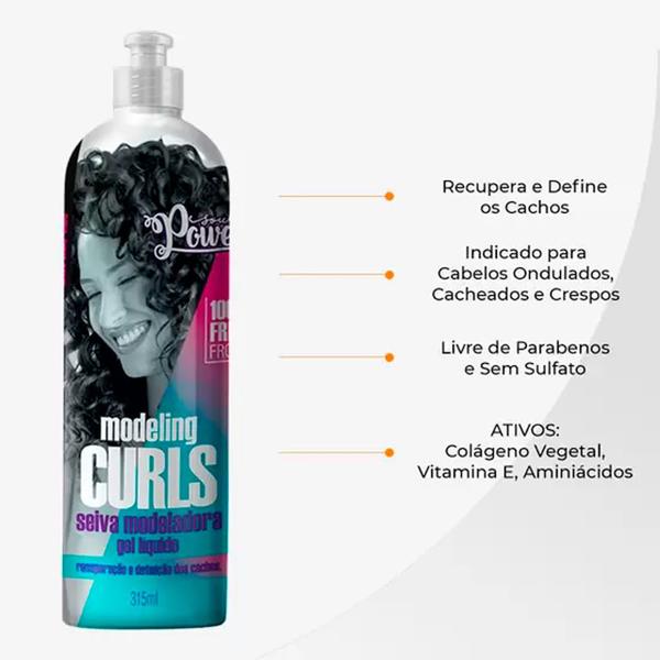 Imagem de Gel Líquido Soul Power Modeling Curls 315ml