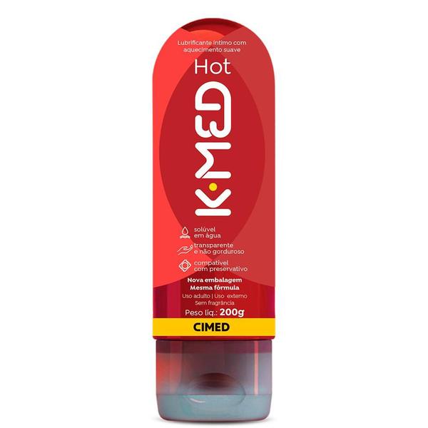 Imagem de Gel Lubrificante Íntimo K-Med Hot 200ml - Kit c/ 3 und