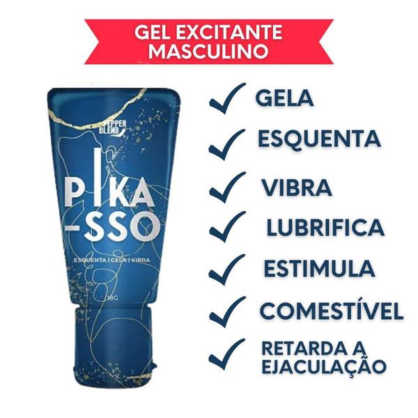 Imagem de Gel Pikasso Excitante Masculino Comestível Pepper Blend 18g