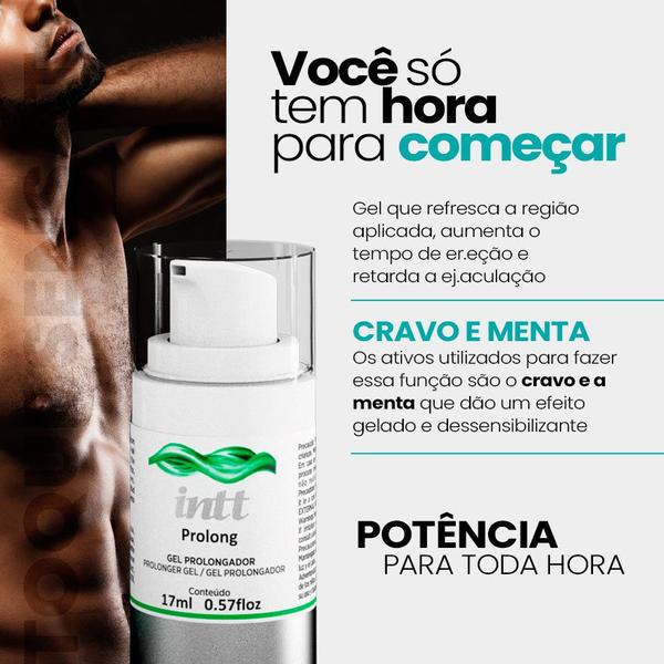 Imagem de Gel Retardante Íntimo Masculino Prolong 17ml Intt